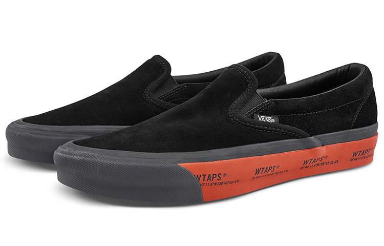Order Vans WTAPS x OG Classic Slip-On Lx 'Hitam Merah' VN0A45JK20E