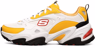 (Women) Skechers One Punch x Stamina V2 Low-Top Running Shoes /Black/Yellow 'White' 66666345-WYL (Women) Skechers One Punch x Stamina V2 Low-Top Running Shoes /Black/Yellow 'White' 66666345-WYL