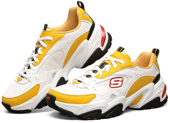 (Women) Skechers One Punch x Stamina V2 Low-Top Running Shoes /Black/Yellow 'White' 66666345-WYL Shop (Women) Skechers One Punch x Stamina V2 Low-Top Running Shoes /Black/Yellow 'White' 66666345-WYL