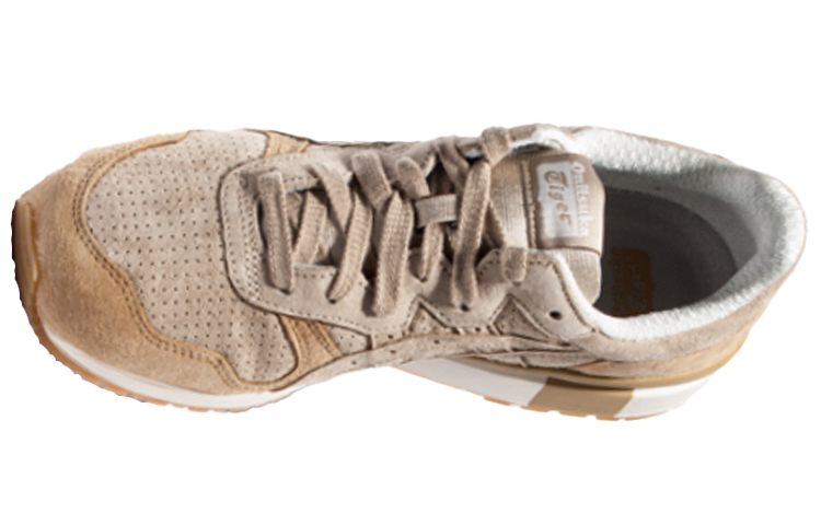 Lookbook 鬼塚虎 Alliance 轻便透气 舒适运动跑步鞋 男女同款 米黄色