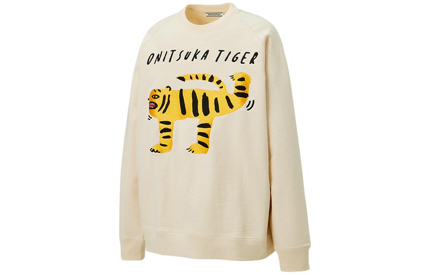 Shop Sudadera Beige Unisex Onitsuka Tiger Animal Print Casual Cuello Redondo. 2183A996-750