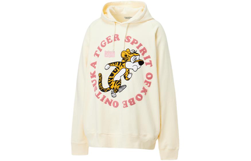 Onitsuka Tiger Anime Print Hoodie White Unisex Long Sleeve Pullover 2183A986-100