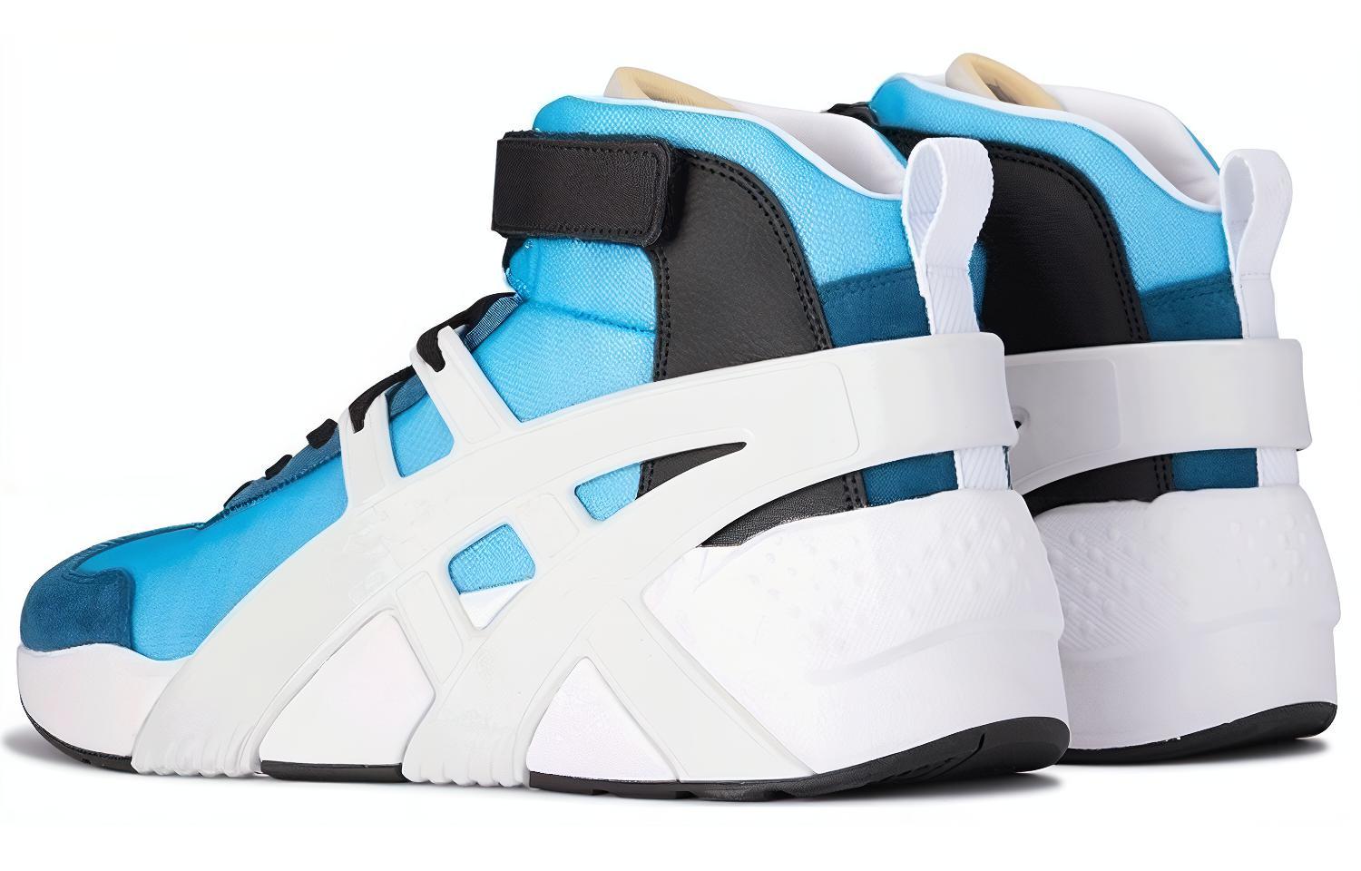 Lookbook Onitsuka Tiger Sepatu Logo Besar 'High-Top Putih Biru' 183A909-400