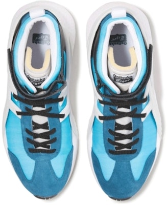 Onitsuka Tiger Big Logo Kasut Tinggi 'Putih Biru' 183A909-400 Shop Onitsuka Tiger Big Logo Kasut Tinggi 'Putih Biru' 183A909-400