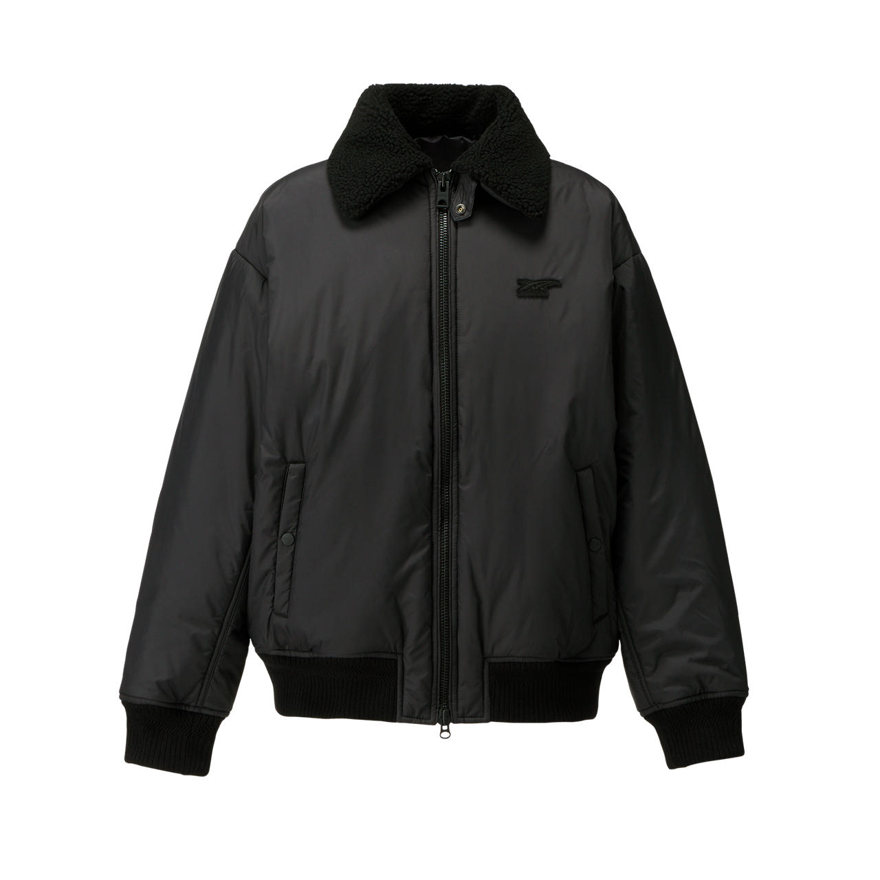 Onitsuka Tiger Black Logo Embroidered Outdoor Sports Jacket 2181A723