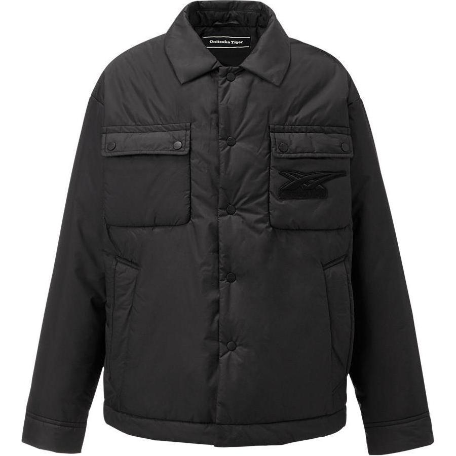 Onitsuka Tiger Black Long-Sleeve Workwear Jacket - Soft, Breathable & Stylish 2181A724-001