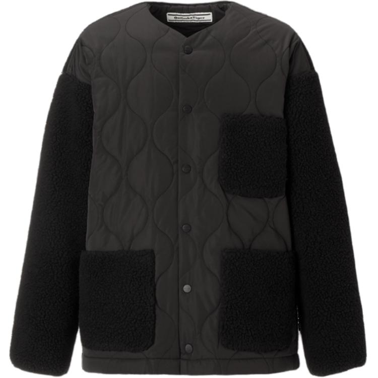 Onitsuka Tiger Black Patchwork Casual Workwear Jacket 2181A841-001