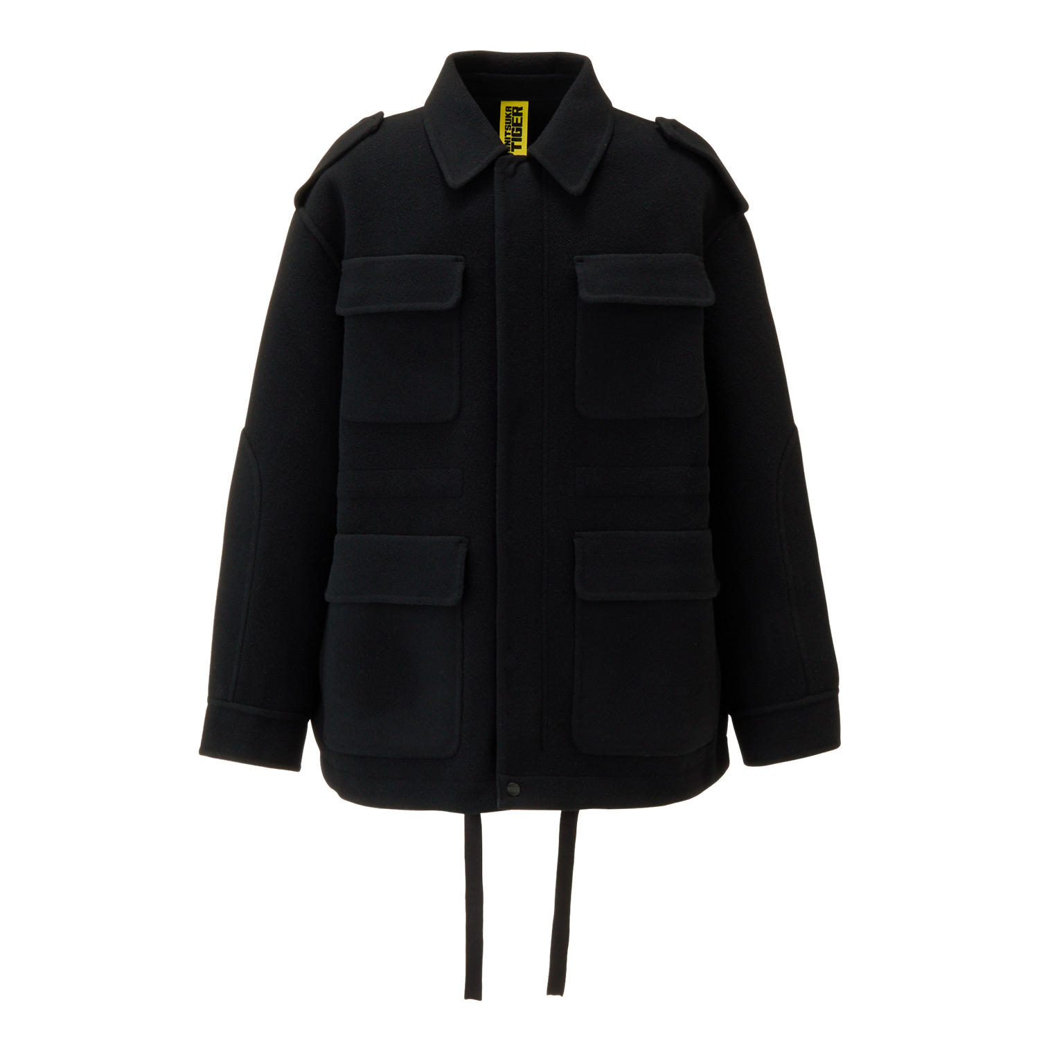 Onitsuka Tiger Black Single-Breasted Fashion Long-Sleeve Jacket 2181A900-001