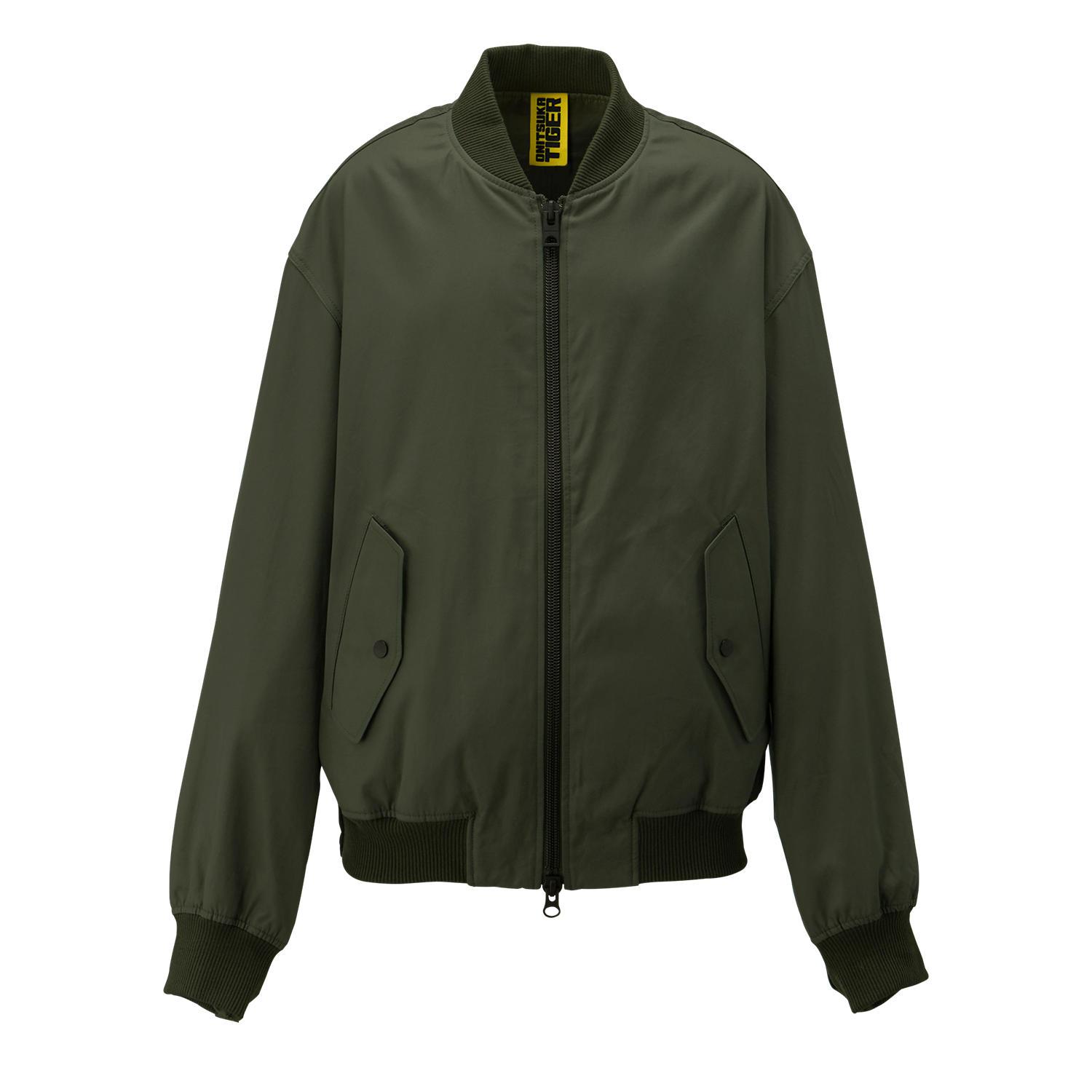 Onitsuka Tiger Bomber Green Jacket - Stylish Warm Baseball Collar Design 2181A856-300