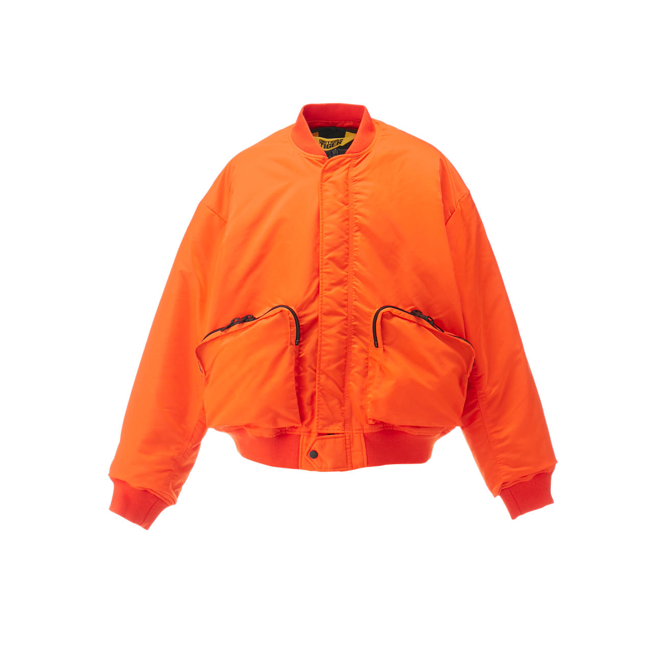 Onitsuka Tiger Bomber Jacket Orange Full-Zip Unisex Colorblock Casual Wear 2183B251-600
