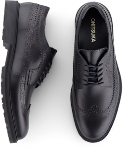 鬼冢虎 黑色布洛克鞋 1181A514-001 Cheap 鬼冢虎 黑色布洛克鞋 1181A514-001