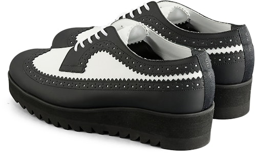 鬼冢虎黑白布罗格鞋 1182A651-001 Shop 鬼冢虎黑白布罗格鞋 1182A651-001