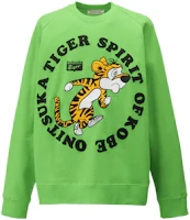 Onitsuka Tiger Cartoon Letter Graphic Green Pullover Sweatshirt Unisex 2183B180-301 Onitsuka Tiger Cartoon Letter Graphic Green Pullover Sweatshirt Unisex 2183B180-301