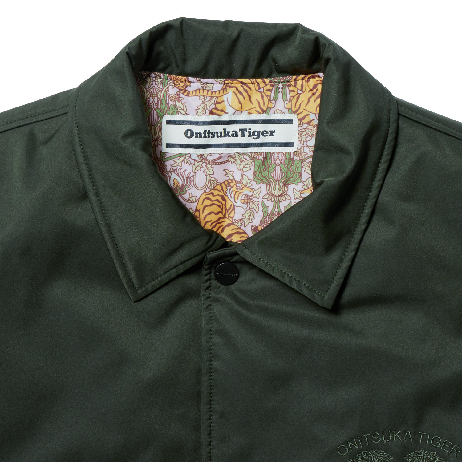 Details for Onitsuka Tiger Coach Jacket Hijau Tentera Unisex Jaket Bergaya & Selesa 2183B398-300