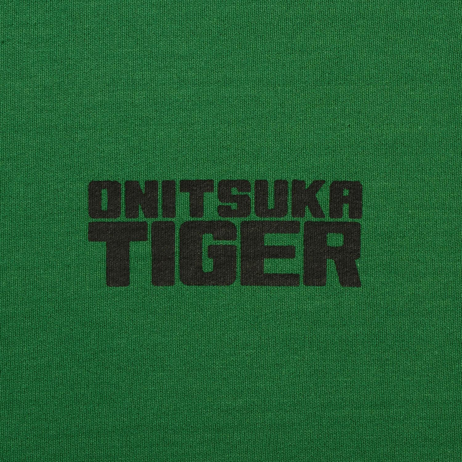 Details for Sudadera Unisex Verde Onitsuka Tiger Cuello Redondo Casual Manga Raglán. 2183B404-300