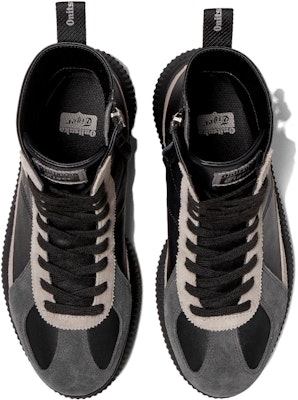 Onitsuka Tiger鬼塚虎 小牛皮牛皮 圓頭拉鍊 高幫 板鞋 男女同款 黑色 Lookbook Onitsuka Tiger鬼塚虎 小牛皮牛皮 圓頭拉鍊 高幫 板鞋 男女同款 黑色