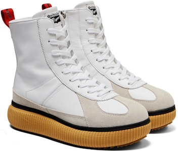 Onitsuka Tiger鬼塚虎 Delecity 牛皮 圓頭拉鍊 高幫 板鞋 男女同款 白色 Order Onitsuka Tiger鬼塚虎 Delecity 牛皮 圓頭拉鍊 高幫 板鞋 男女同款 白色