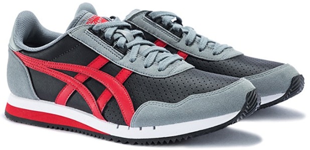 鬼塚虎 Dualio 經典拼色休閒運動鞋 男女同款 灰黑紅 Order 鬼塚虎 Dualio 經典拼色休閒運動鞋 男女同款 灰黑紅