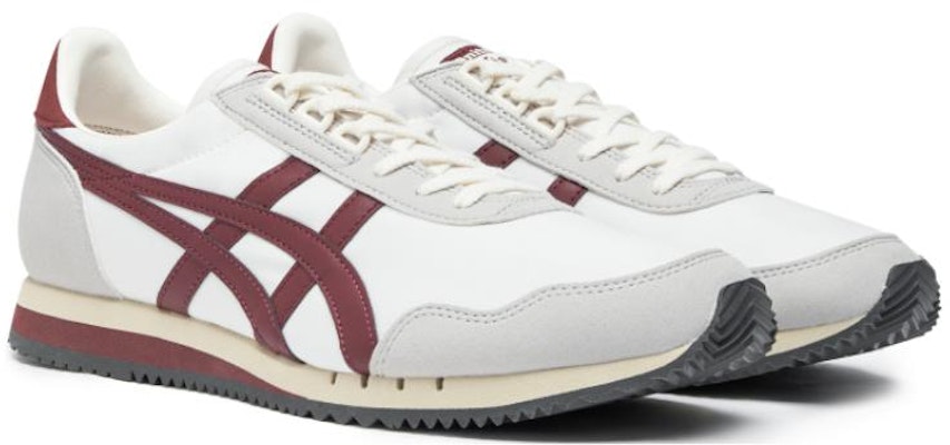 Onitsuka Tiger Dualio Maraton Kasut Lari 'Putih Kelabu Burgundy' 1183B545-201 Lookbook Onitsuka Tiger Dualio Maraton Kasut Lari 'Putih Kelabu Burgundy' 1183B545-201