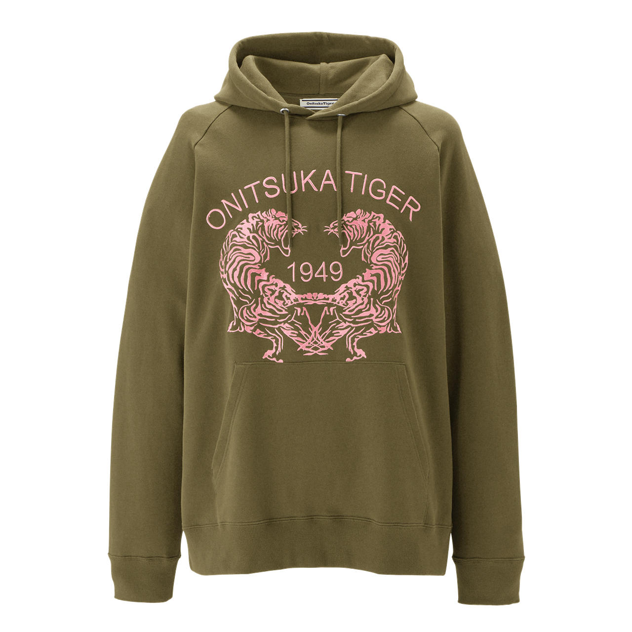 Onitsuka Tiger Embroidered Logo Sweat Hoodie Unisex Green 2183B185-300