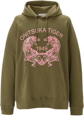 Sudadera con Capucha Unisex Verde Onitsuka Tiger Logo Bordado. 2183B185-300 Buy Sudadera con Capucha Unisex Verde Onitsuka Tiger Logo Bordado. 2183B185-300