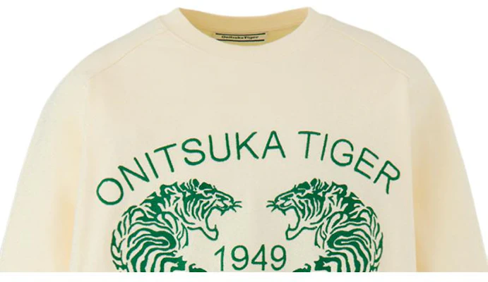 Sudadera Onitsuka Tiger FW24 SWETA TOP Logo Crewneck Off-White. 2183B406-700 Details for Sudadera Onitsuka Tiger FW24 SWETA TOP Logo Crewneck Off-White. 2183B406-700