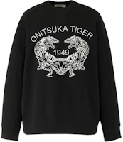 Onitsuka Tiger FW24 SWETA TOP Logo Outdoor Casual Crewneck Sweatshirt Black 2183B406-001 Onitsuka Tiger FW24 SWETA TOP Logo Outdoor Casual Crewneck Sweatshirt Black 2183B406-001