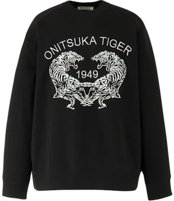 Onitsuka Tiger FW24 SWETA TOP Logo Sweatshirt Hitam Crewneck Kasual Outdoor 2183B406-001 Order Onitsuka Tiger FW24 SWETA TOP Logo Sweatshirt Hitam Crewneck Kasual Outdoor 2183B406-001