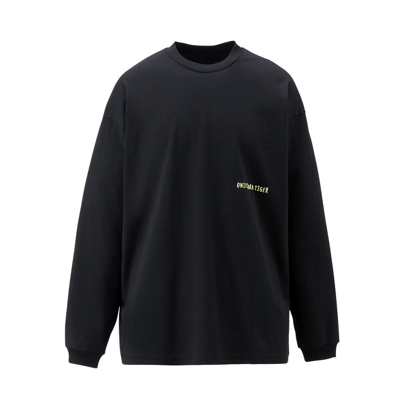 Onitsuka Tiger Graphic Black Crewneck Sweatshirt Unisex Casual and Comfortable Fit 2183B163-001