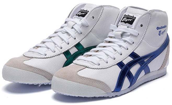 鬼冢虎 舒适 轻便 高帮 跑步鞋 男女同款 白蓝色 Lookbook 鬼冢虎 舒适 轻便 高帮 跑步鞋 男女同款 白蓝色