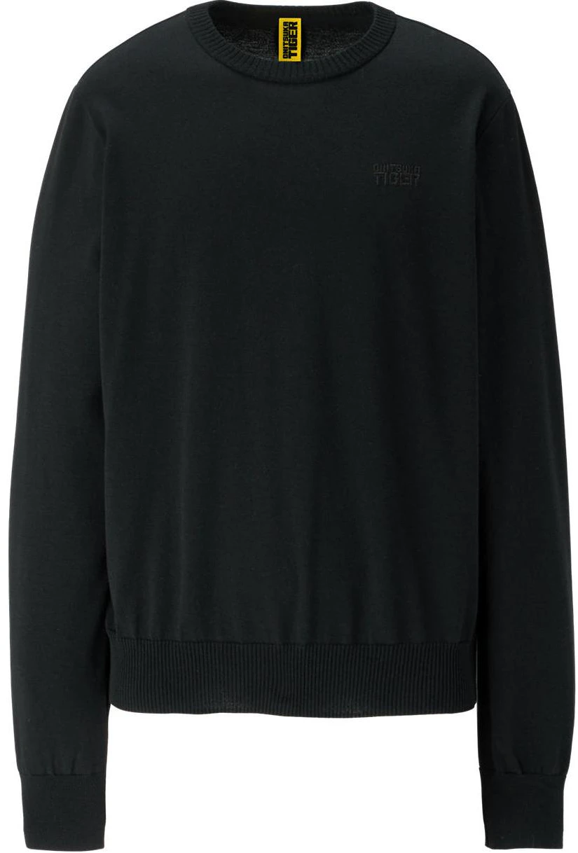 onitsuka-tiger-knit-top-black-unisex-crewneck-pullover-sweatshirt-2183-b347-001