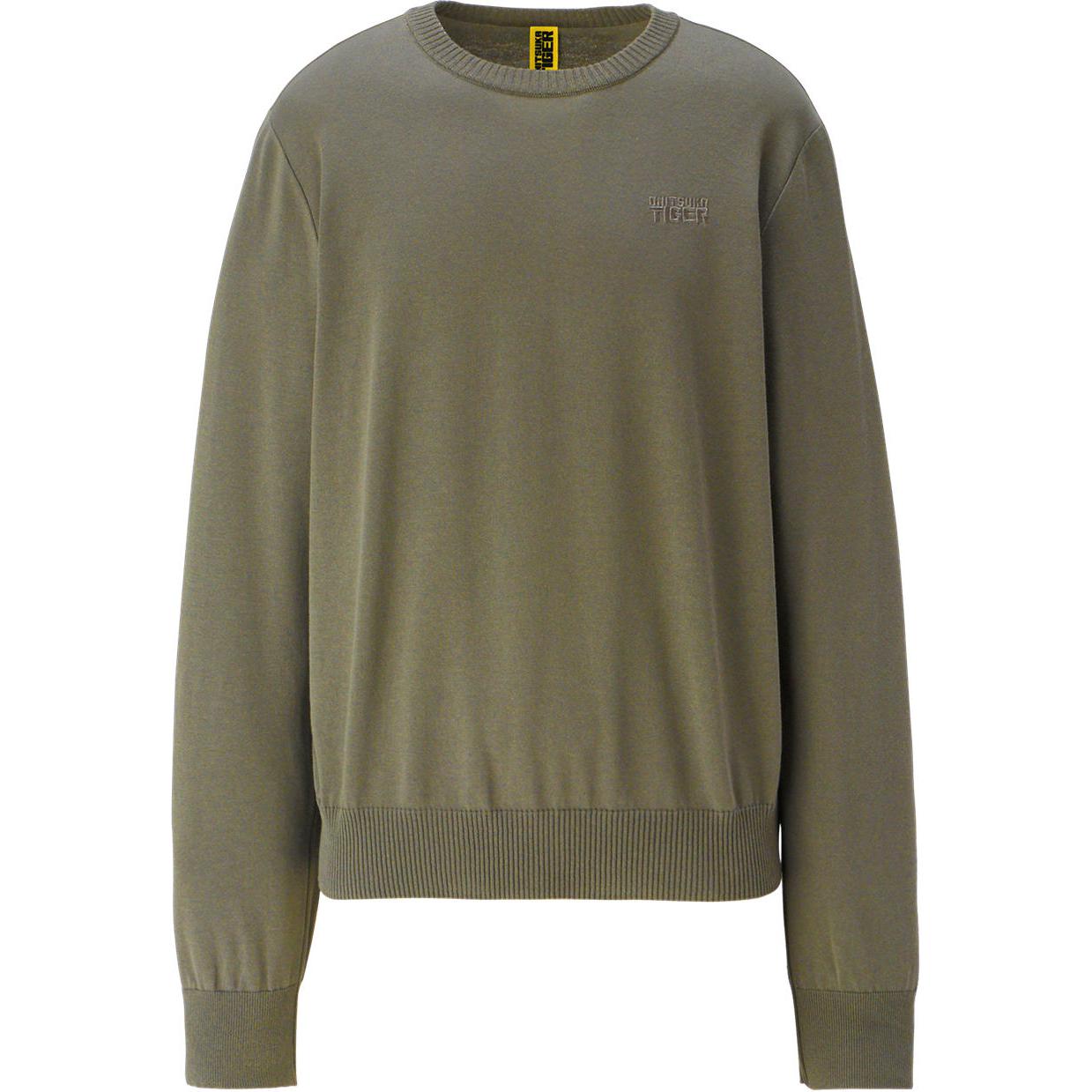 Onitsuka Tiger KNIT TOP Unisex Crewneck Pullover Sweatshirt Army Green 2183B347-300