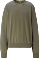 Onitsuka Tiger KNIT TOP Unisex Crewneck Pullover Sweatshirt Army Green 2183B347-300 Onitsuka Tiger KNIT TOP Unisex Crewneck Pullover Sweatshirt Army Green 2183B347-300
