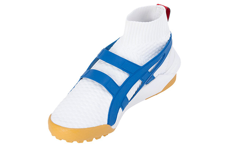 Lookbook Onitsuka Tiger Knit Trainer Blanco Azul 1183A418-100