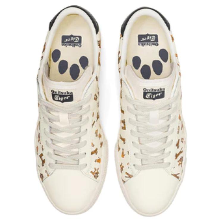 Lookbook Onitsuka Tiger 鬼冢虎 LawnShip 3.0 手繪老虎 休閒 透氣輕便防滑 低幫 板鞋 男女同款 白