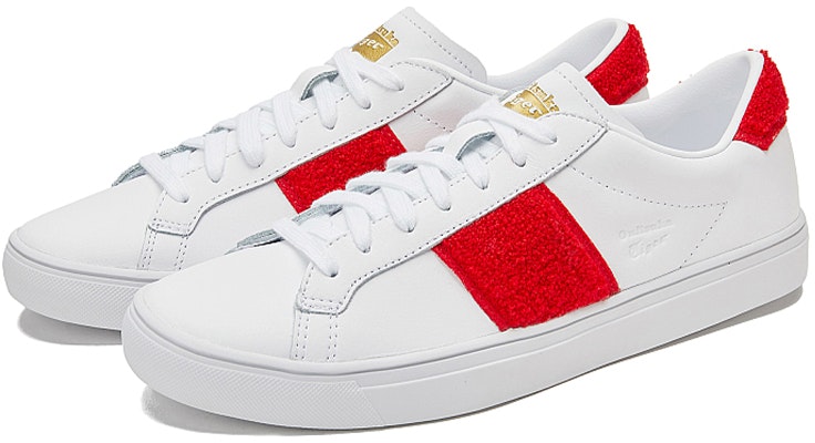 鬼冢虎Onitsuka Tiger LawnShip 轻便 低帮 板鞋 男款 白红 Lookbook 鬼冢虎Onitsuka Tiger LawnShip 轻便 低帮 板鞋 男款 白红
