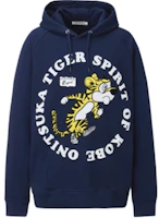 Onitsuka Tiger Letter Pattern Hoodie Deep Blue Unisex Casual Streetwear 2183A986-400 Onitsuka Tiger Letter Pattern Hoodie Deep Blue Unisex Casual Streetwear 2183A986-400