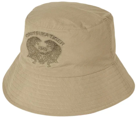 Topi Baldi Onitsuka Tiger Logo Polyester Uniseks Gaya Pasangan Khaki/Hitam. 3183B029-250 Buy Topi Baldi Onitsuka Tiger Logo Polyester Uniseks Gaya Pasangan Khaki/Hitam. 3183B029-250