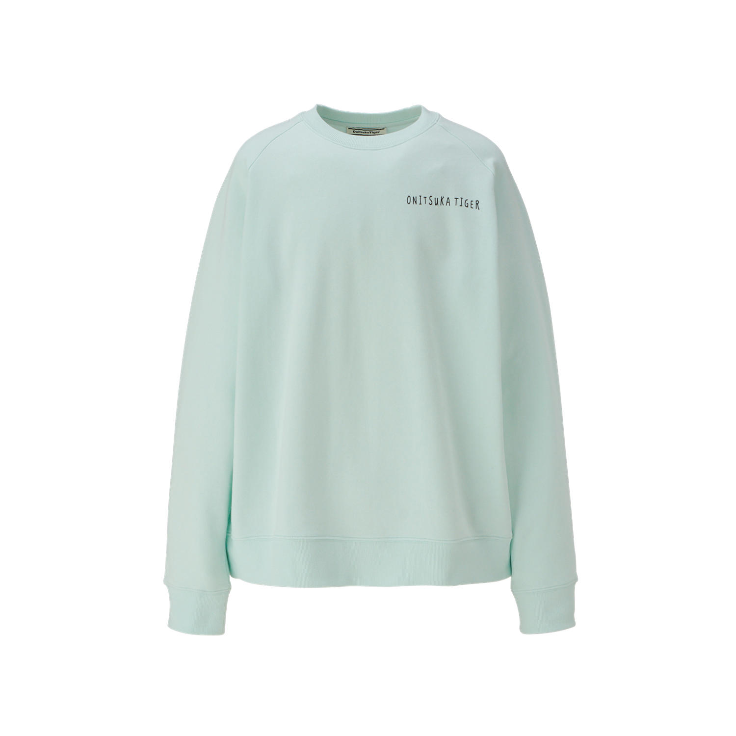 Onitsuka Tiger Logo Print Embroidery Animal Crewneck Sweatshirt Light Green Unisex 2183B182-301