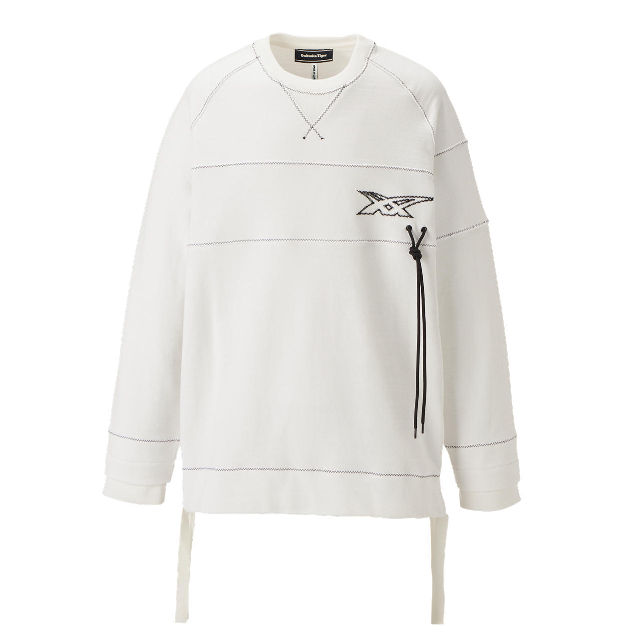 Onitsuka Tiger LS TOP Unisex Crewneck Pullover Sweater White 2183B111-100
