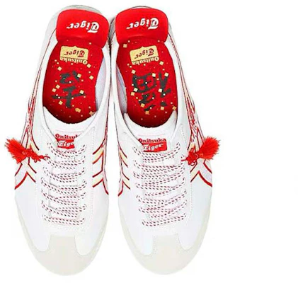 Onitsuka Tiger鬼塚虎 MEXICO 66 中國年 低幫 運動休閒鞋 男女同款 白紅 Shop Onitsuka Tiger鬼塚虎 MEXICO 66 中國年 低幫 運動休閒鞋 男女同款 白紅