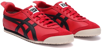 Onitsuka Tiger鬼冢虎 MEXICO 66 低帮 休閒鞋 男女同款 紅黑 Lookbook Onitsuka Tiger鬼冢虎 MEXICO 66 低帮 休閒鞋 男女同款 紅黑