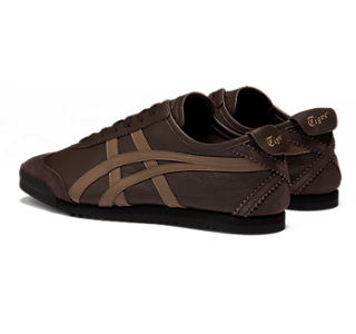 Shop Onitsuka Tiger MEXICO 66 DELUXE 咖啡棕 配色運動鞋 1181A435-201