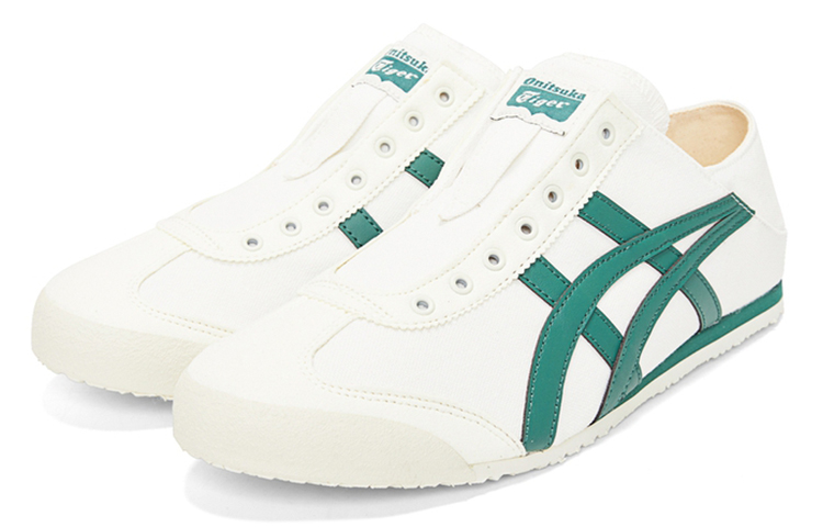 Lookbook Onitsuka Tiger鬼冢虎 MEXICO 66 復古 輕便 低筒 跑步鞋 男女同款 白綠色