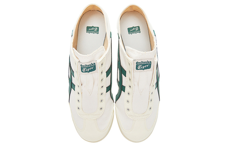 Shop Onitsuka Tiger鬼冢虎 MEXICO 66 復古 輕便 低筒 跑步鞋 男女同款 白綠色