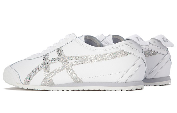 Shop 鬼塚虎 MEXICO 66 休闲鞋 '白色纯银' 1183B415-100