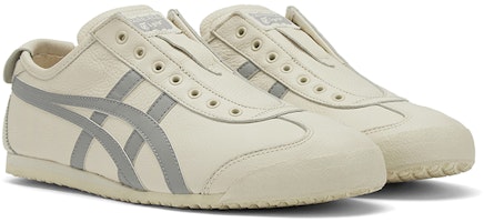 Onitsuka Tiger鬼塚虎 MEXICO 66 Slip-On 舒適 透氣 低筒 運動休閒鞋 男女款 白灰 Lookbook Onitsuka Tiger鬼塚虎 MEXICO 66 Slip-On 舒適 透氣 低筒 運動休閒鞋 男女款 白灰