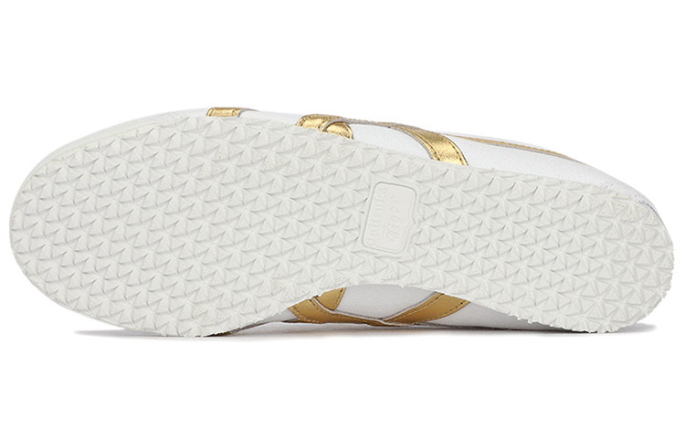 Shop 鬼塚虎 MEXICO 66 便鞋 潮流經典 運動 低筒 板鞋 男女同款 白金色