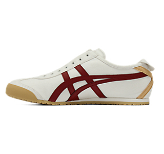 Shop Onitsuka Tiger MEXICO 66 Slip-On Off-White/Beet Juice Sneakers 1183A360-131