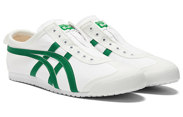 Order Onitsuka Tiger鬼冢虎 MEXICO 66 無鞋帶復古慢跑鞋 男女同款 白綠